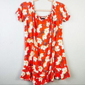 COTTON ON‎ Orange Floral Dress Size Large